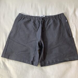 Onia Shorts Size XL Grey Drawstring Elastic Waistband Waffle Knit Shorts